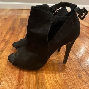Peep toe booties